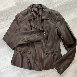 Brown leather jacket soft leather